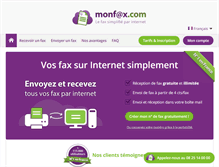Tablet Screenshot of monfax.com
